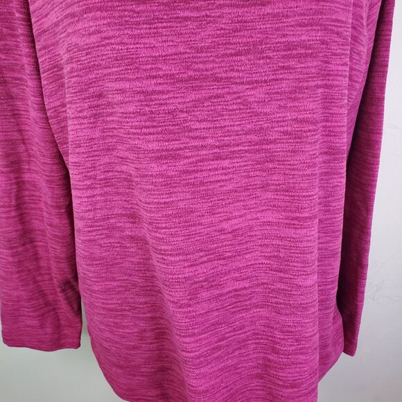 Karen Scott Womens Magenta Fleece Marled Sweatshirt PXL - Picture 6 of 10
